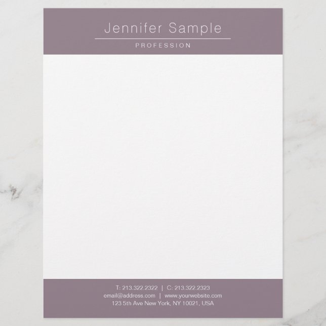 Professional Elegant Modern Simple Design Template Letterhead (Front)