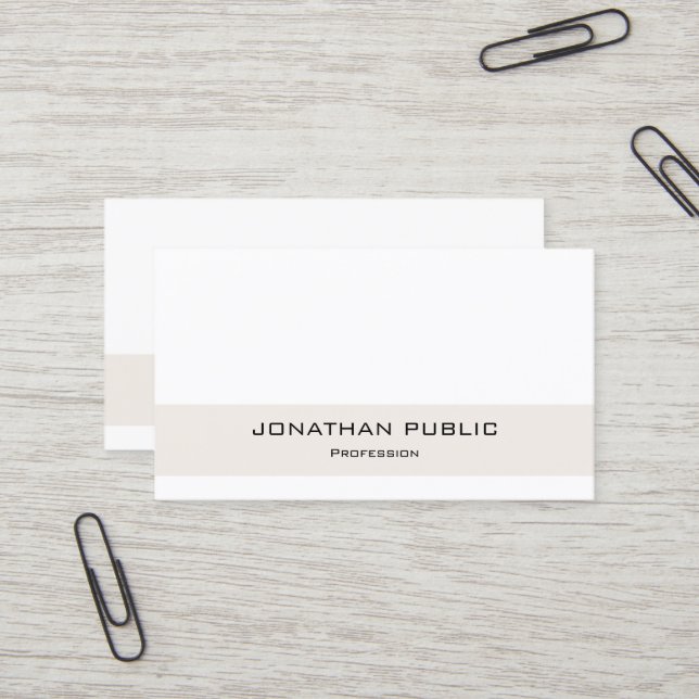 Professional Elegant Modern Simple Design Trendy Business Card (Front/Back In Situ)