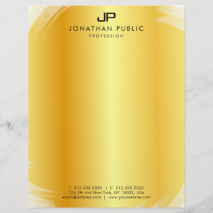 Professional Elegant Monogram Gold Template Modern Letterhead