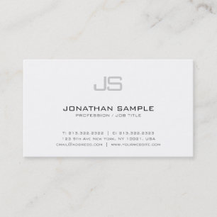 Professional Elegant Monogram Modern Chic Design Business Card