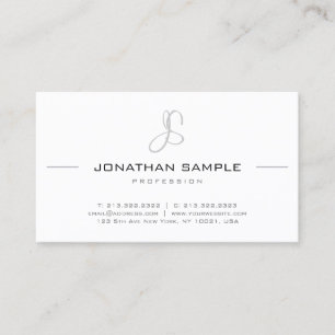 Professional Elegant Monogram Modern Simple Chic Business Card