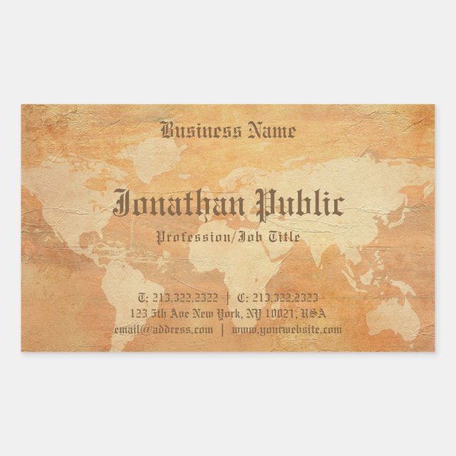 Professional Elegant Nostalgic Old Paper Look Sticker (Front)
