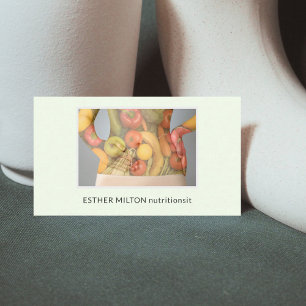 Professional Elegant Nutritionist Diet Health Business Card