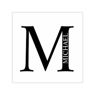 Professional Elegant Personalized Monogram Self-in Self-inking Stamp