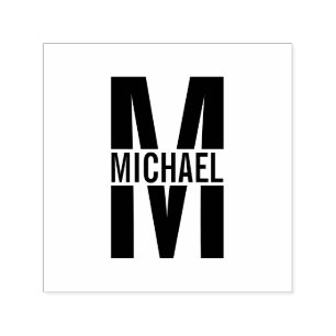 Professional Elegant Personalized Monogram Self-in Self-inking Stamp