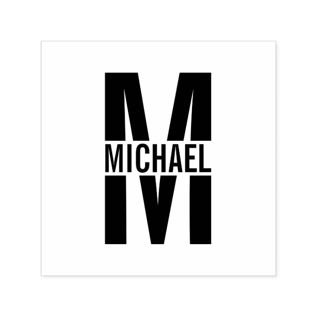 Professional Elegant Personalized Monogram Self-in Self-inking Stamp (Design)