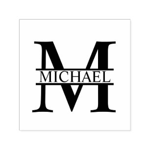 Professional Elegant Personalized Monogram Self-inking Stamp