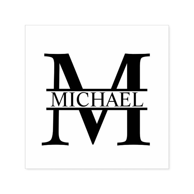 Professional Elegant Personalized Monogram Self-inking Stamp (Design)