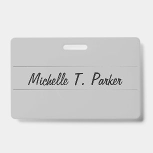 Professional elegant plain minimalist calligraphy badge