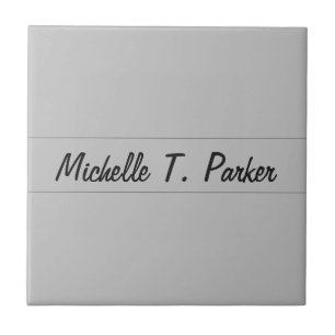 Professional elegant plain minimalist calligraphy tile