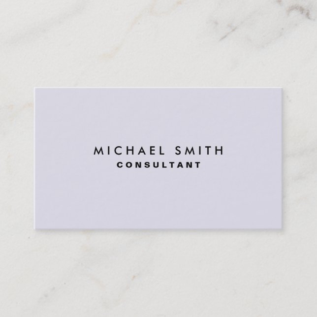Professional Elegant Plain Modern Simple Corporate Business Card (Front)