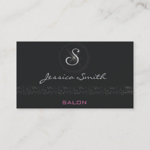 Professional elegant plain monogram business card