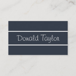 Professional Elegant Plain Simple Modern Blue Busi Business Card
