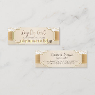 Professional Elegant Professional Gold Hearts Loyalty Card