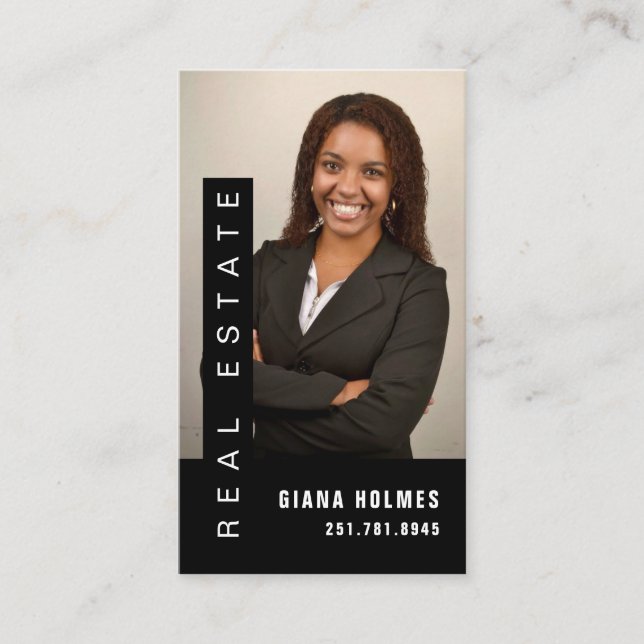 Professional Elegant Real Estate Realtor  Business Card (Front)