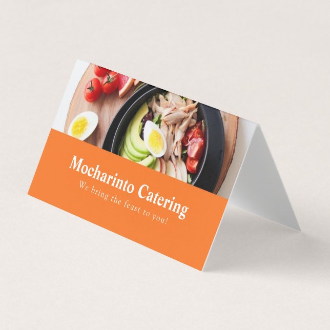 Professional Elegant restaurant and food catering Business Card (Front)