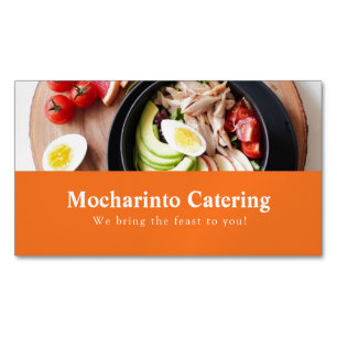 Professional Elegant restaurant Catering and chef  Magnetic Business Card