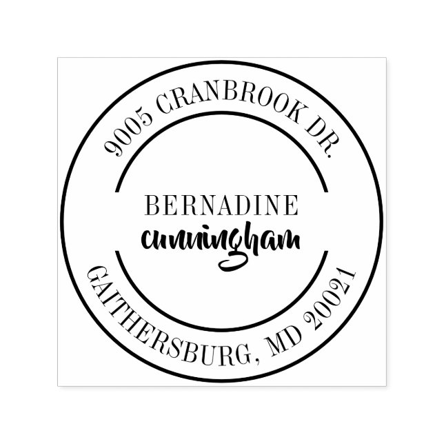 Professional Elegant Return Address Self-inking Stamp (Design)