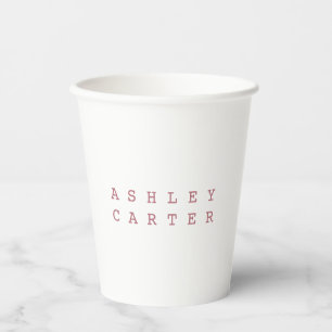 Professional elegant rose gold colour white plain paper cups