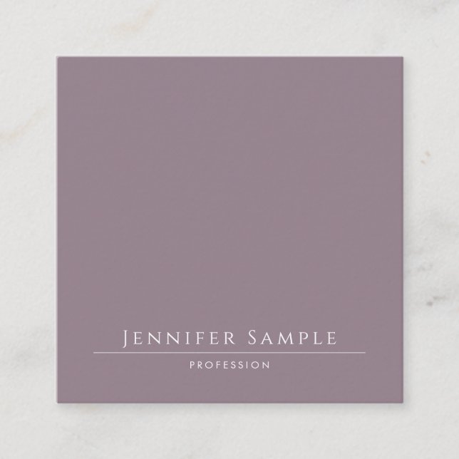 Professional Elegant Salon Simple Template Modern Square Business Card (Front)