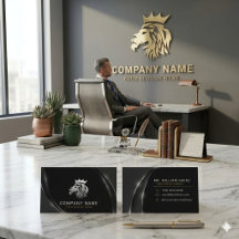  Professional Elegant Silver Lion Logo 