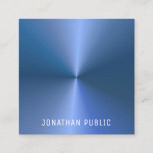 Professional Elegant Simple Blue Template Modern Square Business Card