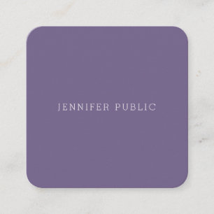 Professional Elegant Simple Plain Trendy Modern Square Business Card