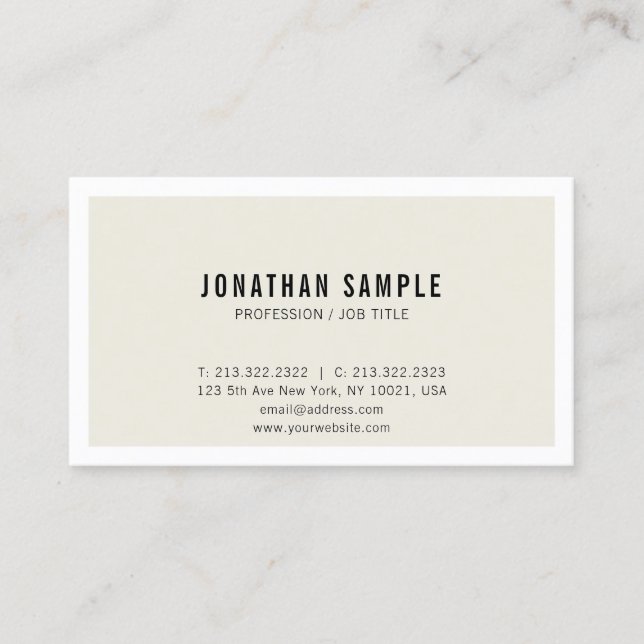 Professional Elegant Sleek Design Gothic Font Business Card (Front)