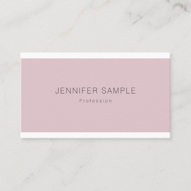 Professional Elegant Sleek Design Modern Plain Business Card (Front)