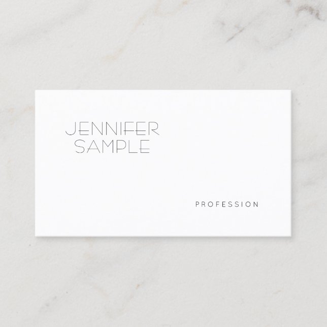 Professional Elegant Sleek Plain Sophisticated Business Card (Front)