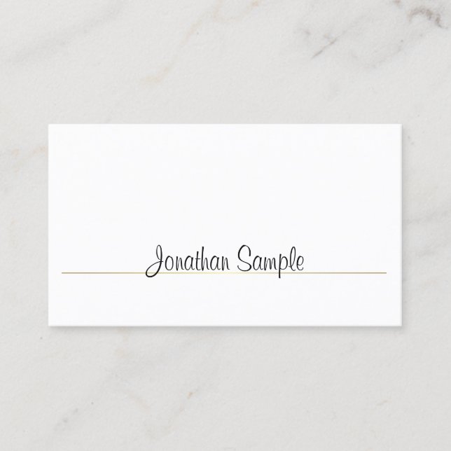Professional Elegant Smart Design Gold Plain Luxe Business Card (Front)