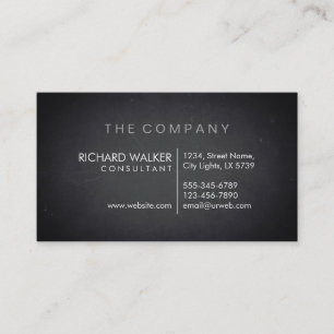Professional Elegant Subtle Chalkboard Modern Business Card