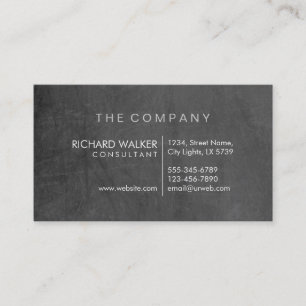 Professional Elegant Subtle Chalkboard Modern Business Card