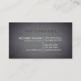 Professional Elegant Subtle Chalkboard Modern Business Card