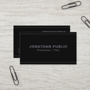 Professional Elegant Template Black & Anthracite Business Card