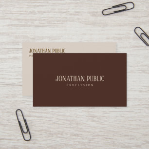 Professional Elegant Template Brown & Beige Luxury Business Card