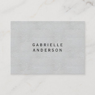 Professional Elegant White Leather Business Card