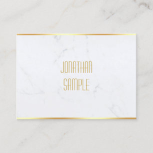 Professional Elegant White Marble Gold Template Business Card