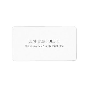 Professional Elegant White Simple Template Modern Label