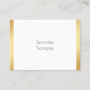 Professional ElegantTrendy Template Gold White Business Card