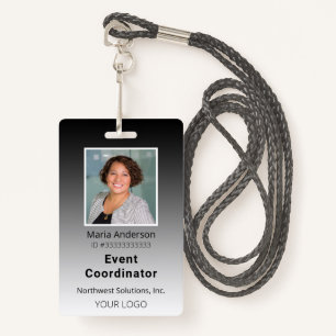 Professional Employee Gradient Black ID Badge