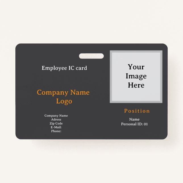 Professional employee ID - Modern Badge (Front)