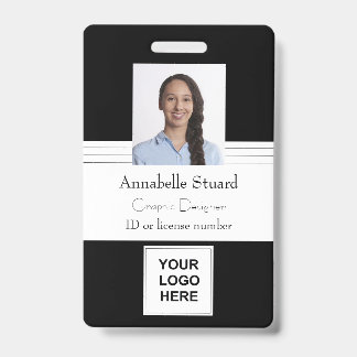 Professional Employee Modern Work Identification Badge