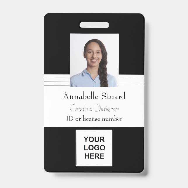 Professional Employee Modern Work Identification Badge (Front)