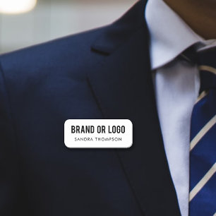Professional Employee Name Business Logo Tag