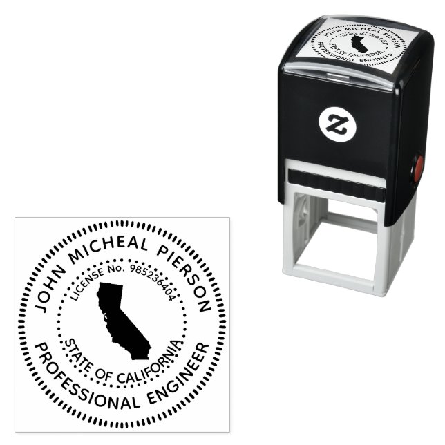 Professional Engineer California Self-inking Stamp (In Situ)
