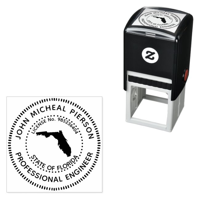 Professional Engineer Florida Self-inking Stamp (In Situ)