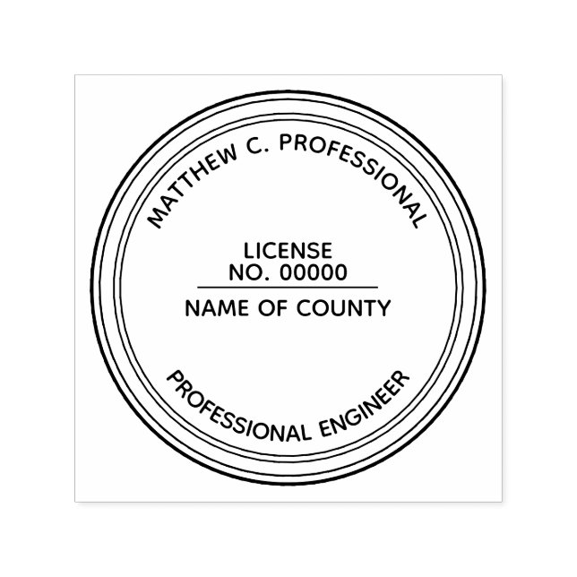 Professional engineer LLC stamp PERSONALIZE (Design)