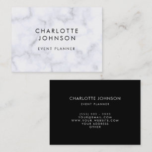 Professional Event Planner Marble Pattern Business Card