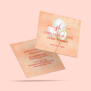 Professional Event Planner Square Business Card